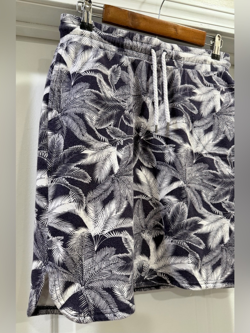 Talbots Palm Leaf Pull On Drawstring Elastic Waist Skirt Size Small Pockets - Picture 4 of 13